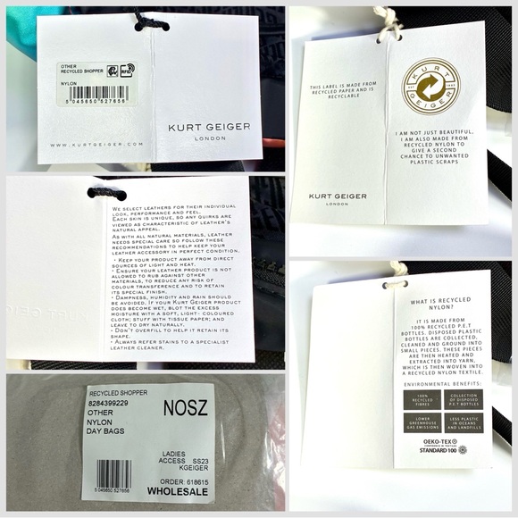 Kurt Geiger London Ombre Rainbow Quilted Shopper Bag Open Miscellaneous NWT - Picture 6 of 16